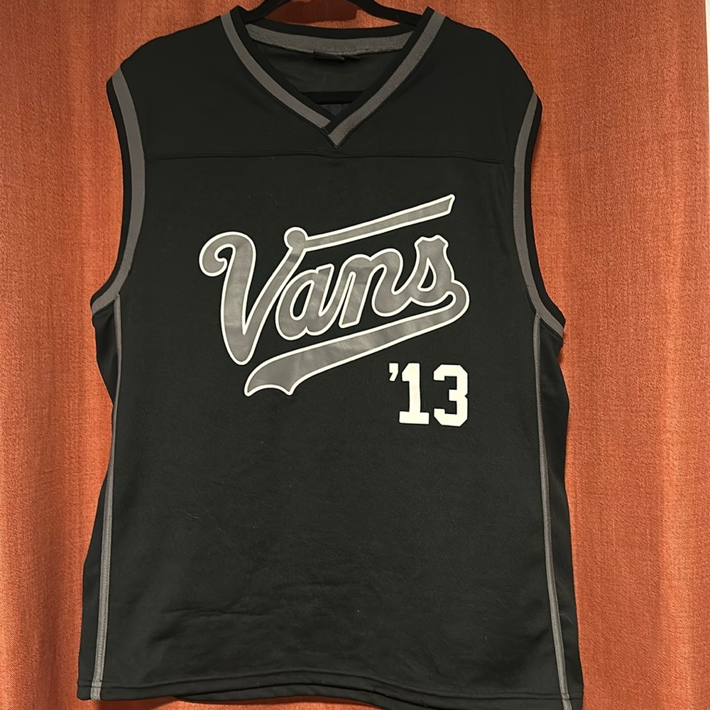 Vintage Vans Off the Wall Jersey navy blue with gray and white accents